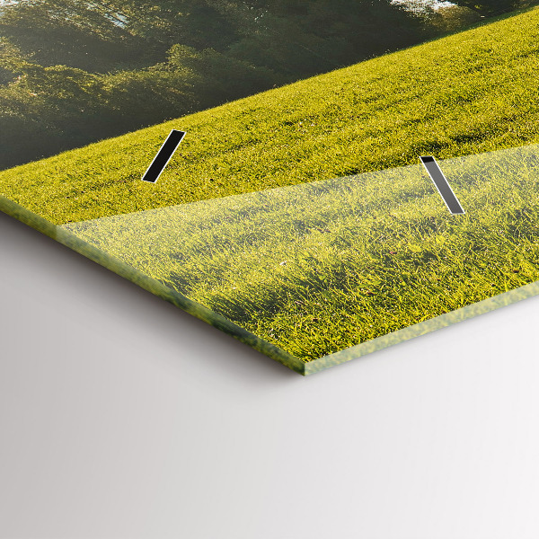 Horloge murale horizontale Montagnes et champs