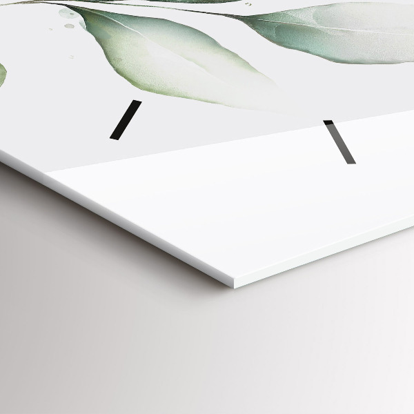 Horloge murale horizontale 'Feuilles d''abstraction'