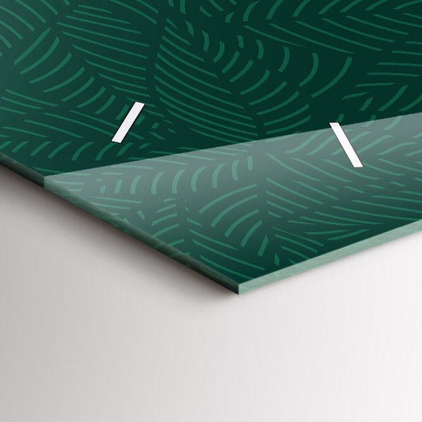 Horloge murale horizontale Motif de feuille