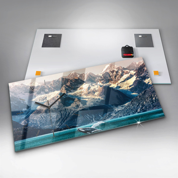 Horloge murale horizontale Eau de baleine
