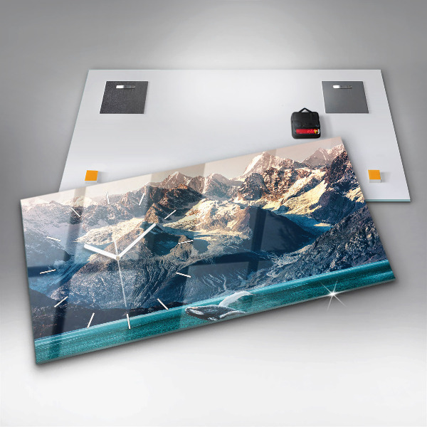Horloge murale horizontale Eau de baleine