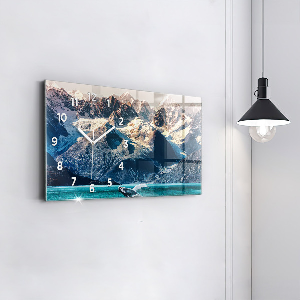 Horloge murale horizontale Eau de baleine