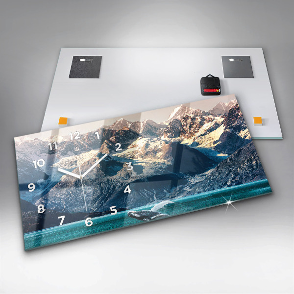 Horloge murale horizontale Eau de baleine