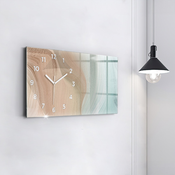 Horloge murale horizontale Abstraction des vagues