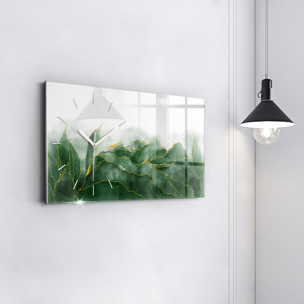 Horloge murale horizontale 'Feuilles d''abstraction'