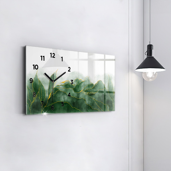 Horloge murale horizontale 'Feuilles d''abstraction'