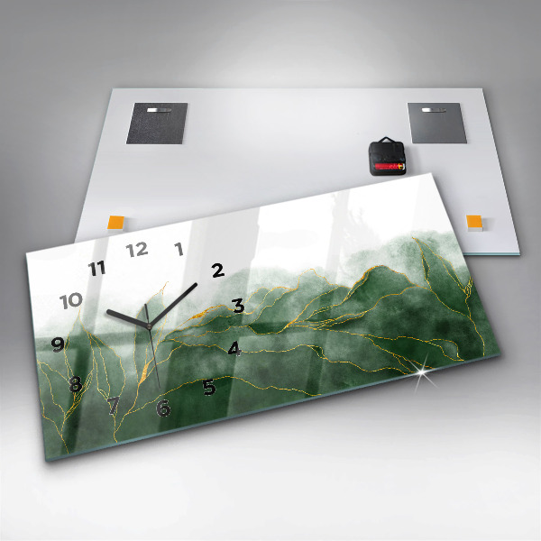 Horloge murale horizontale 'Feuilles d''abstraction'