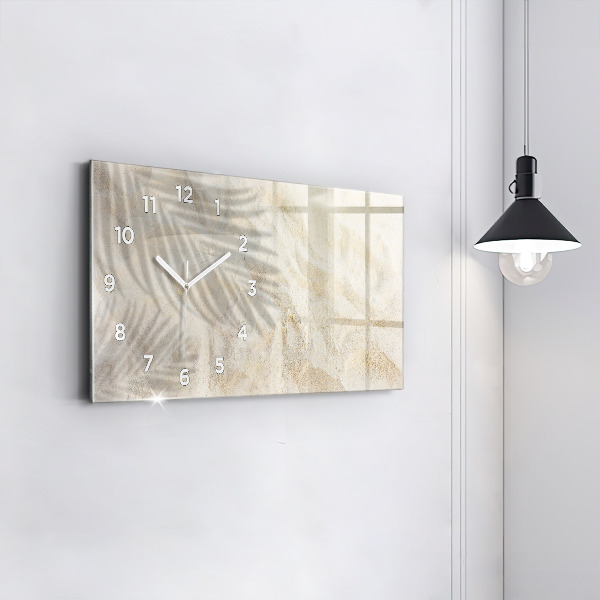 Horloge murale horizontale 'Sable à l''ombre des palmiers'