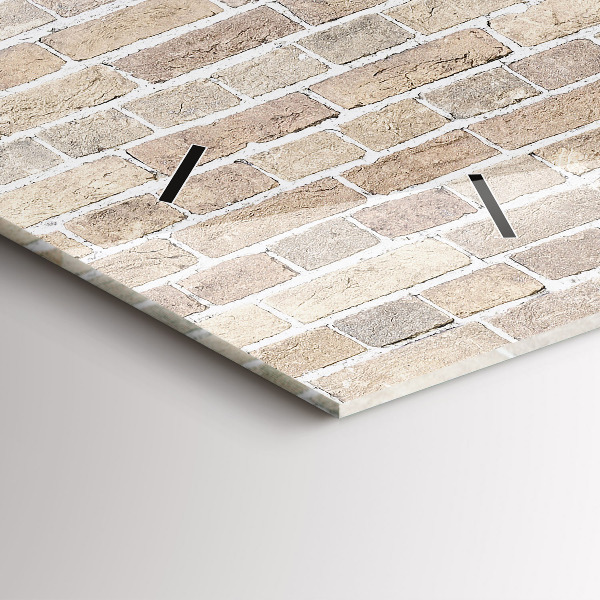 Horloge murale horizontale Mur de briques