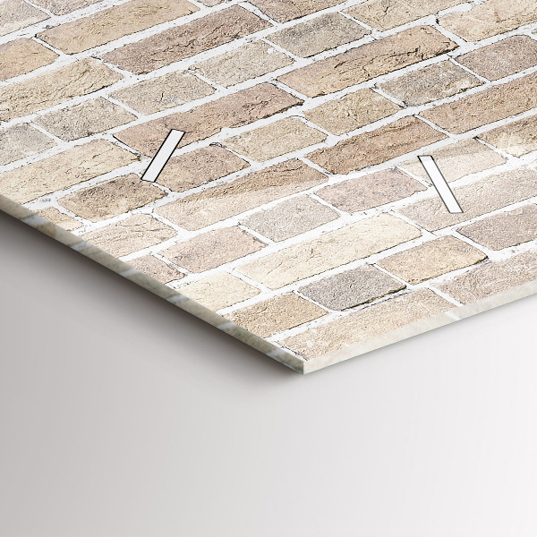 Horloge murale horizontale Mur de briques