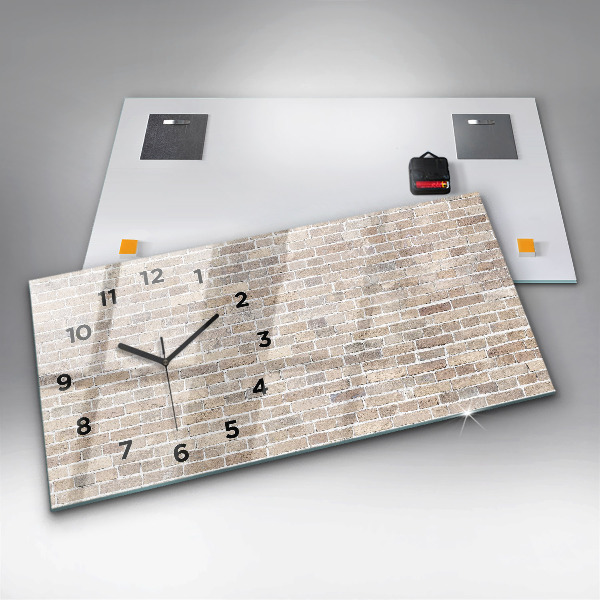 Horloge murale horizontale Mur de briques