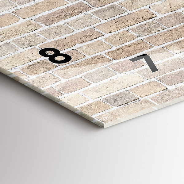 Horloge murale horizontale Mur de briques