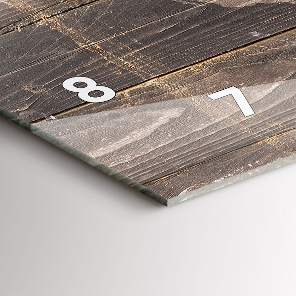 Horloge murale horizontale Carte du monde sur bois