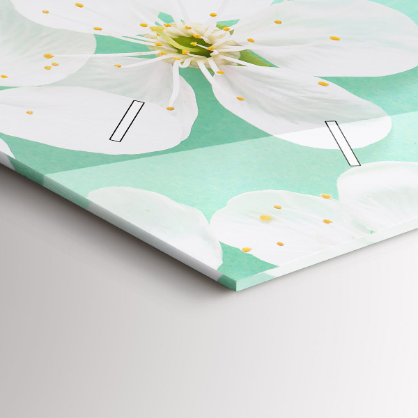 Horloge murale horizontale Marguerites en fleurs