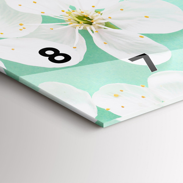 Horloge murale horizontale Marguerites en fleurs