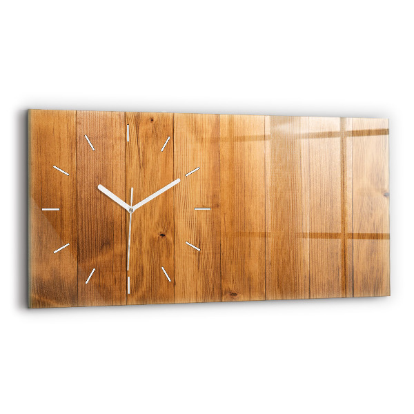 Horloge murale horizontale planches de bois
