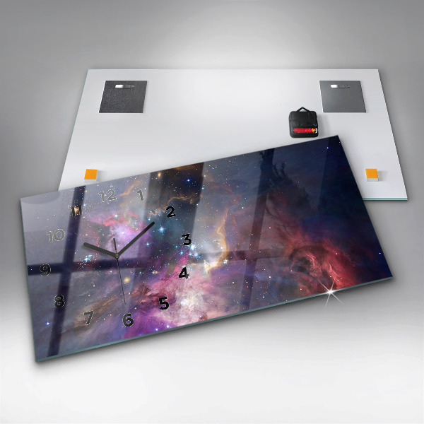 Horloge murale horizontale Monde galactique