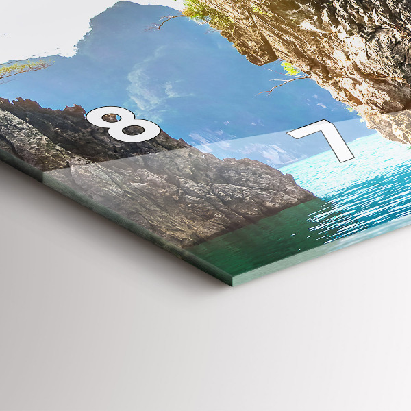 Horloge murale horizontale Lac arbres nature