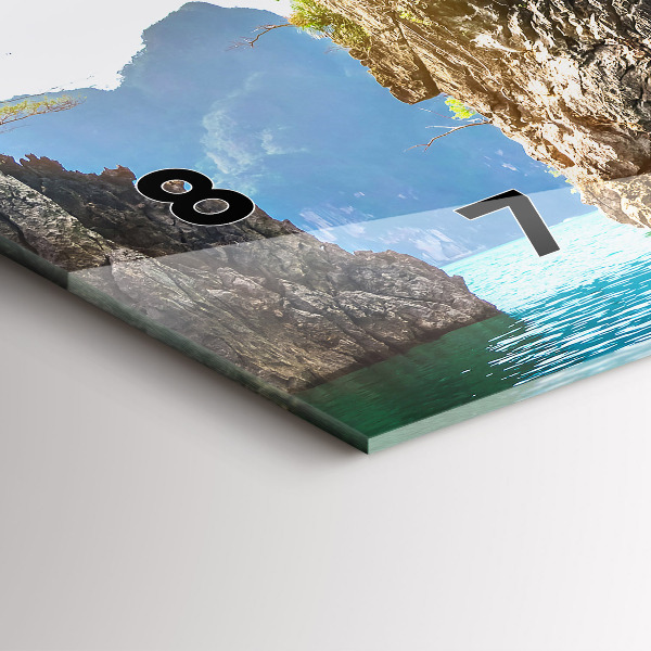 Horloge murale horizontale Lac arbres nature