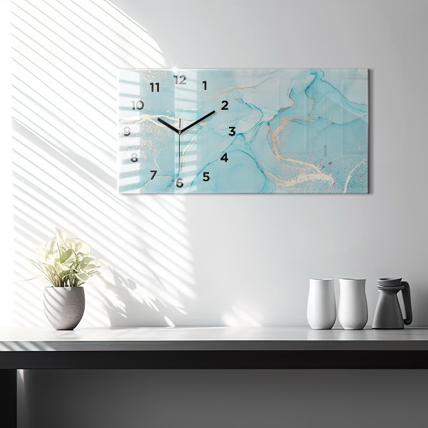 Horloge murale horizontale Marbre décoratif