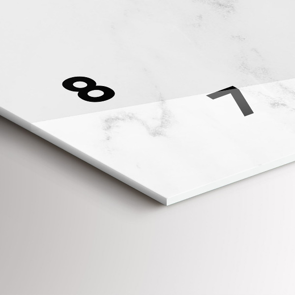 Horloge murale horizontale Marbre