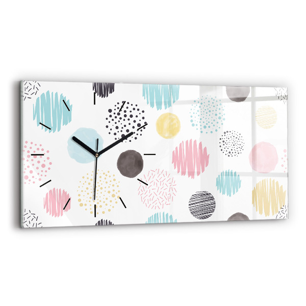 Horloge murale horizontale Motif géométrique