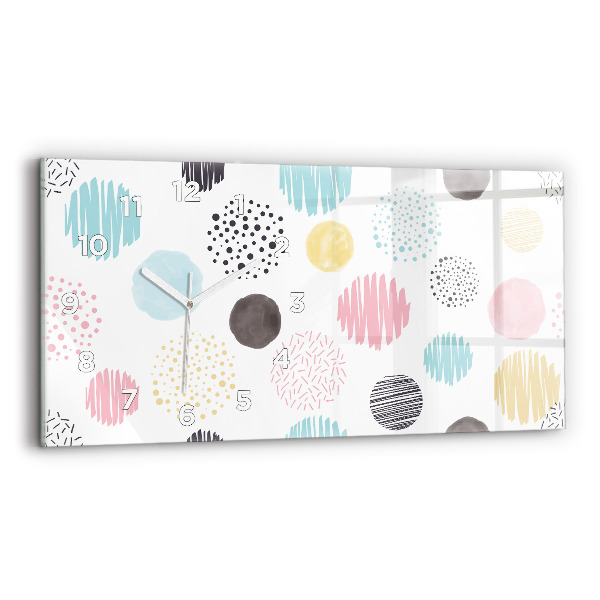 Horloge murale horizontale Motif géométrique