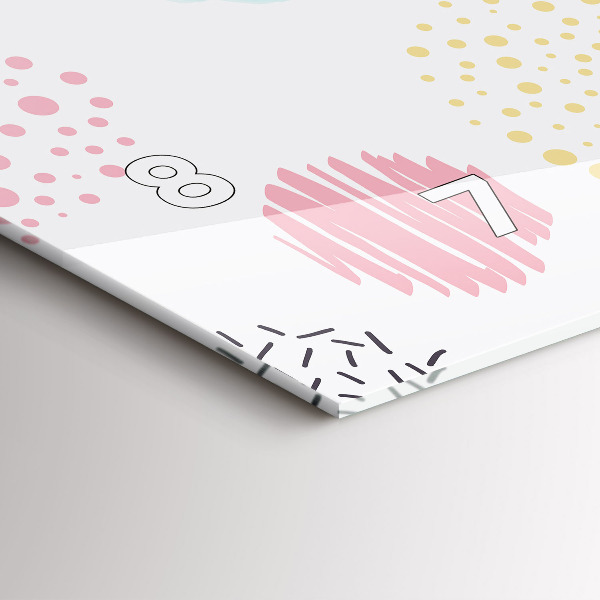 Horloge murale horizontale Motif géométrique