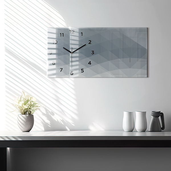 Horloge murale horizontale Abstraction des vagues