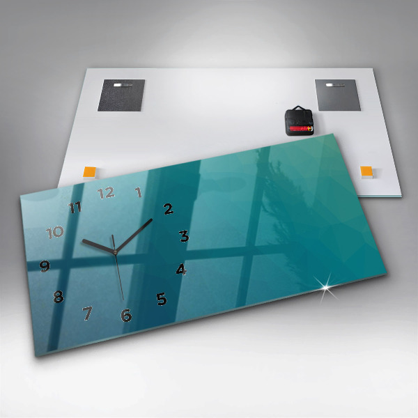 Horloge murale horizontale Abstraction de la mer