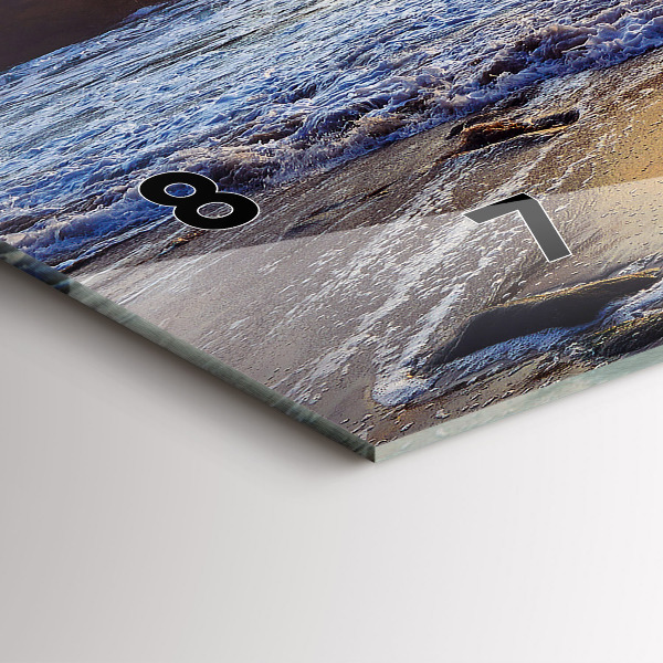 Horloge murale horizontale Coucher de soleil sur la plage