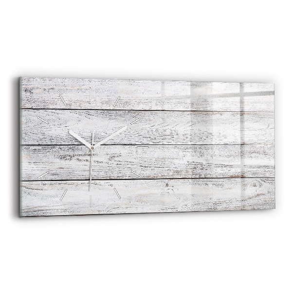 Horloge murale horizontale planches peintes