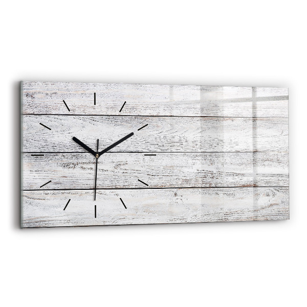 Horloge murale horizontale planches peintes