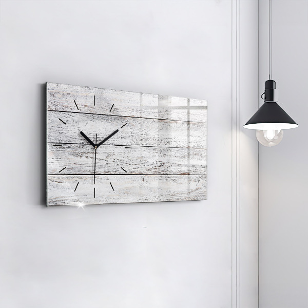 Horloge murale horizontale planches peintes
