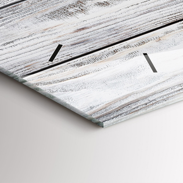 Horloge murale horizontale planches peintes