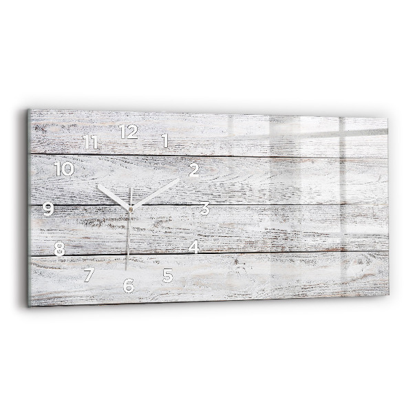 Horloge murale horizontale planches peintes