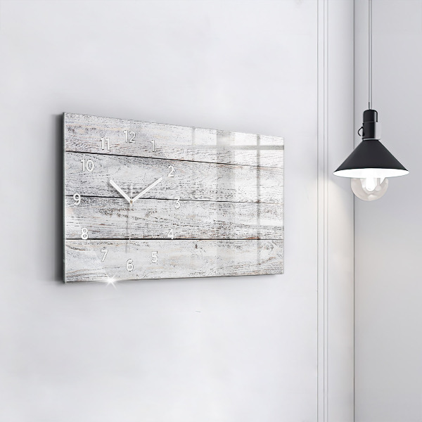 Horloge murale horizontale planches peintes