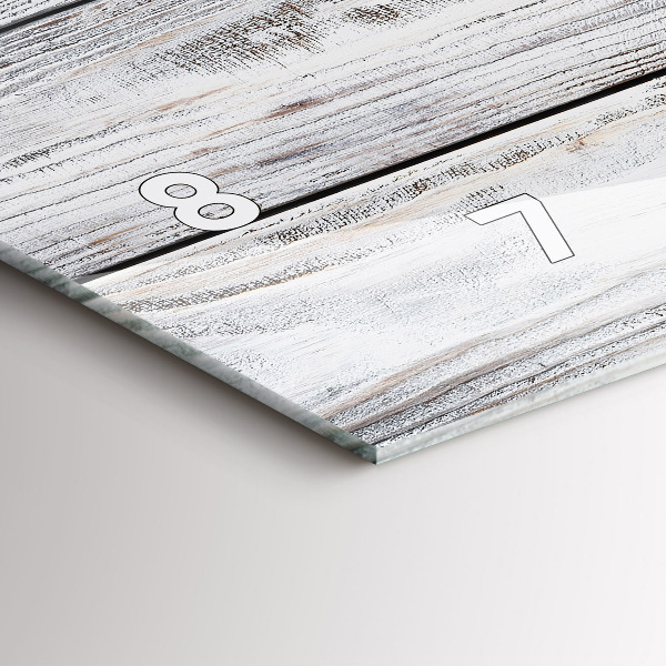 Horloge murale horizontale planches peintes