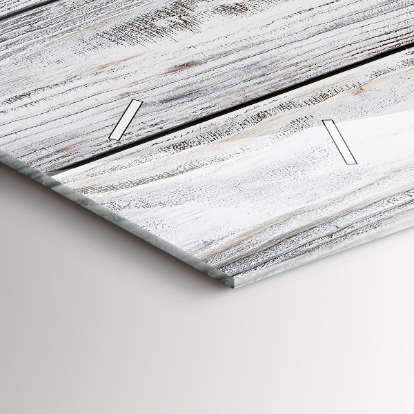 Horloge murale horizontale planches peintes