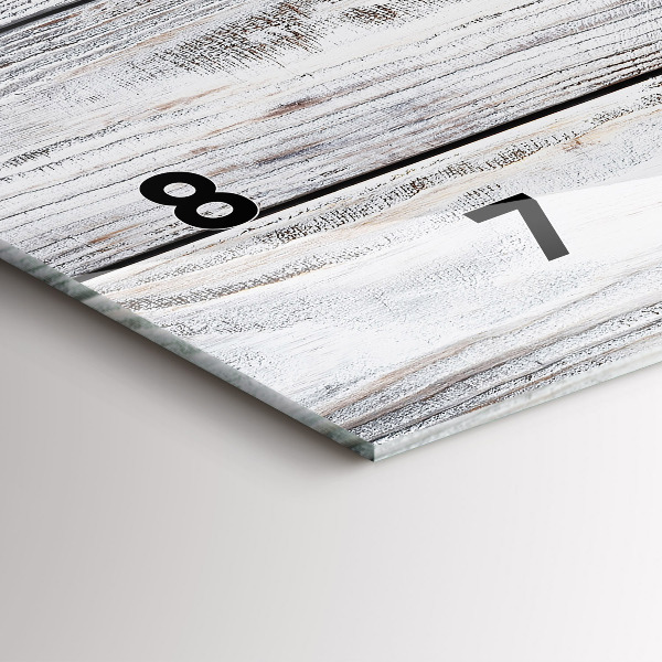 Horloge murale horizontale planches peintes