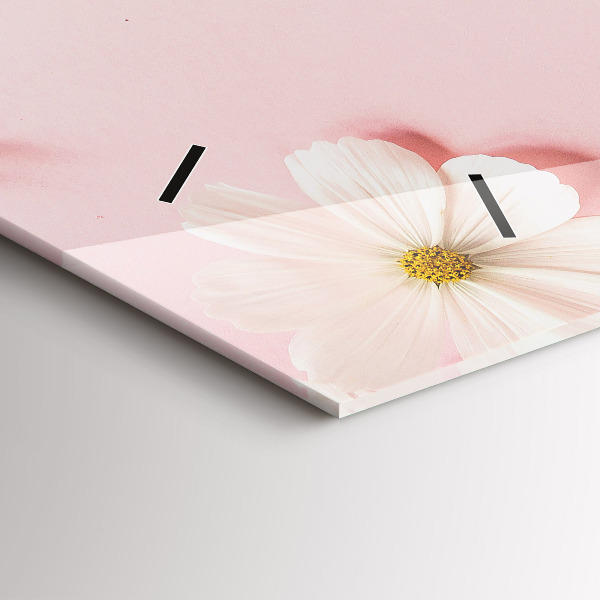 Horloge murale horizontale Fleurs de marguerite