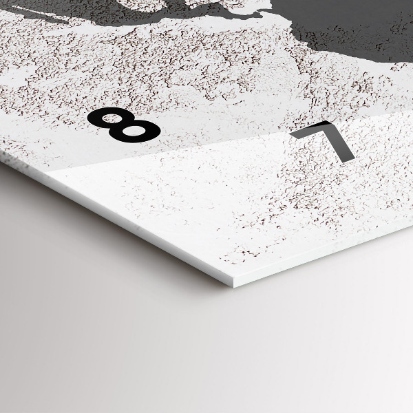 Horloge murale horizontale Carte du monde en béton