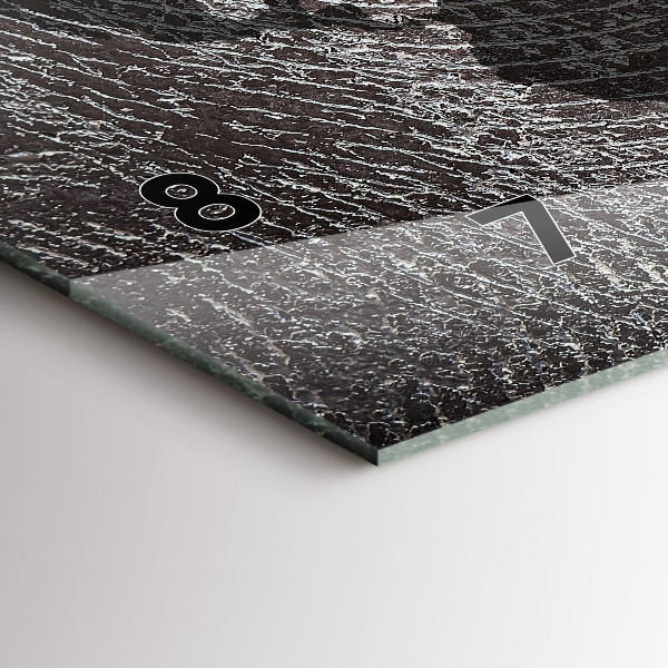 Horloge murale horizontale Carte du monde en béton