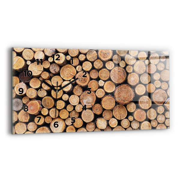 Horloge murale horizontale cernes des arbres