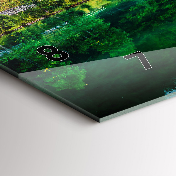 Horloge murale horizontale Paysage lacustre