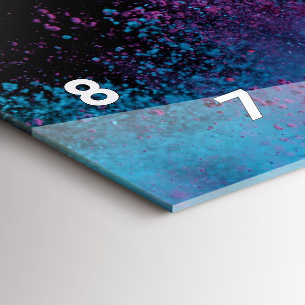 Horloge murale horizontale Explosion de couleurs