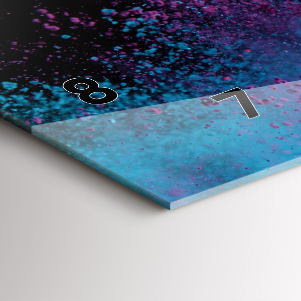 Horloge murale horizontale Explosion de couleurs