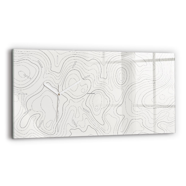 Horloge murale horizontale 'Taches d''abstraction'