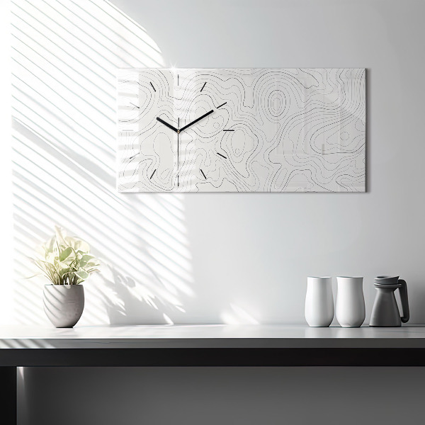 Horloge murale horizontale 'Taches d''abstraction'