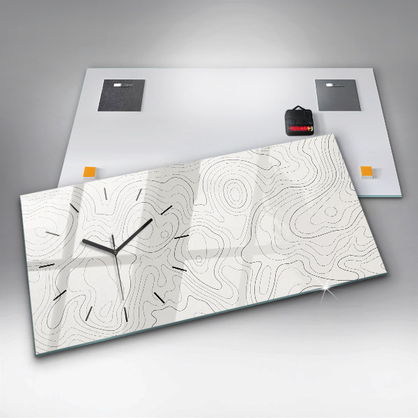 Horloge murale horizontale 'Taches d''abstraction'